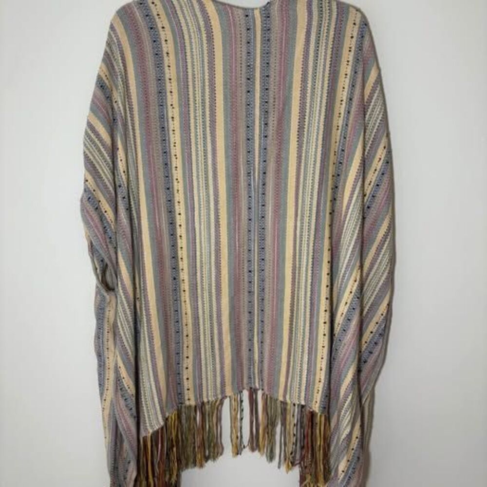 altard state Striped Multi-color Boho Kimono Cardigan M - Picture 6 of 6